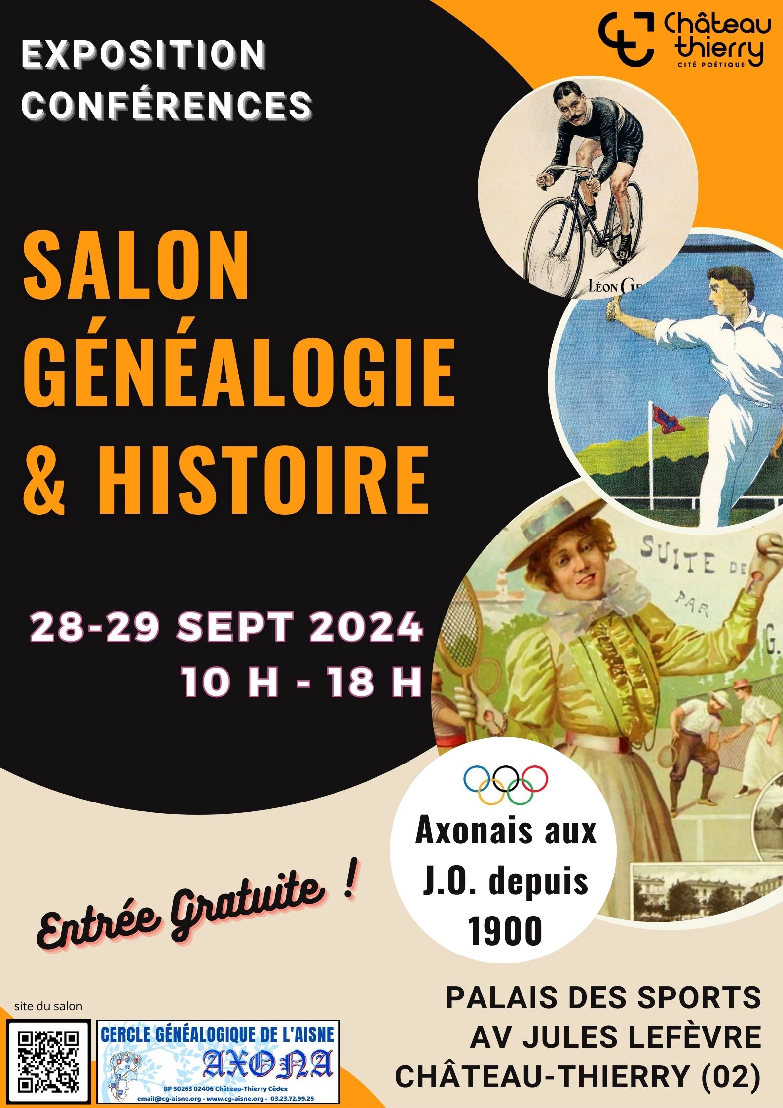 Affiche du Salon de Généalogie de l'Aisne 2024